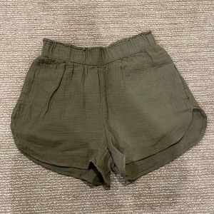 Target army green linen shorts